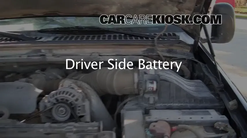 2002 Ford F-250 Super Duty Lariat 7.3L V8 Turbo Diesel Extended Cab Pickup (4 Door) Battery Replace